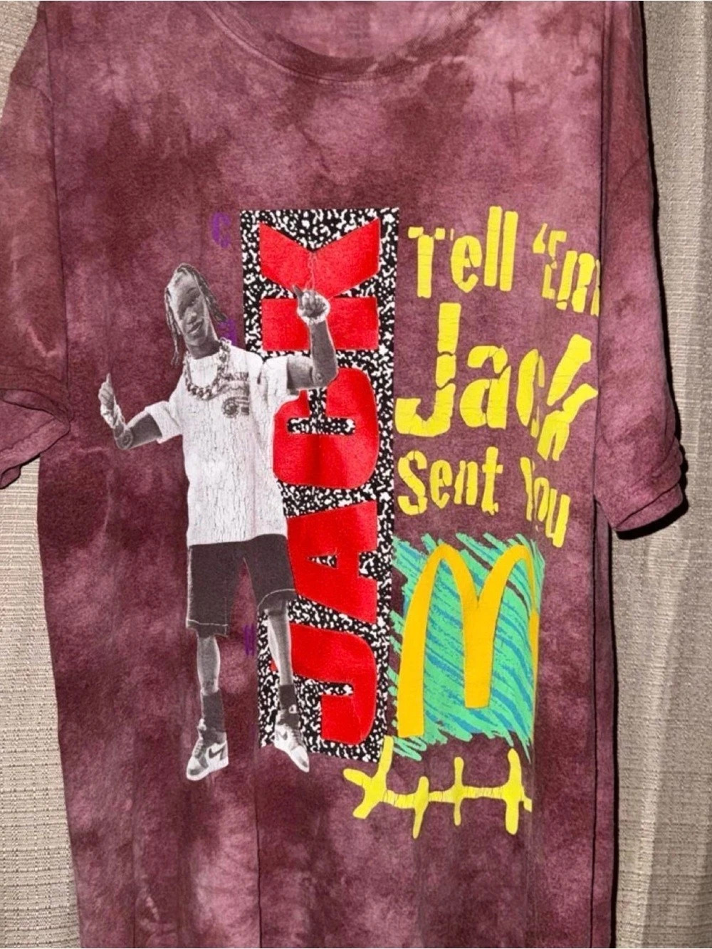 Cactus Jack by Travis Scott Jack Smile T-Shirt II 'Berry' Purple Tee
